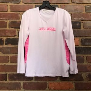 FISHWARE Outfitters v neck white pullover size small